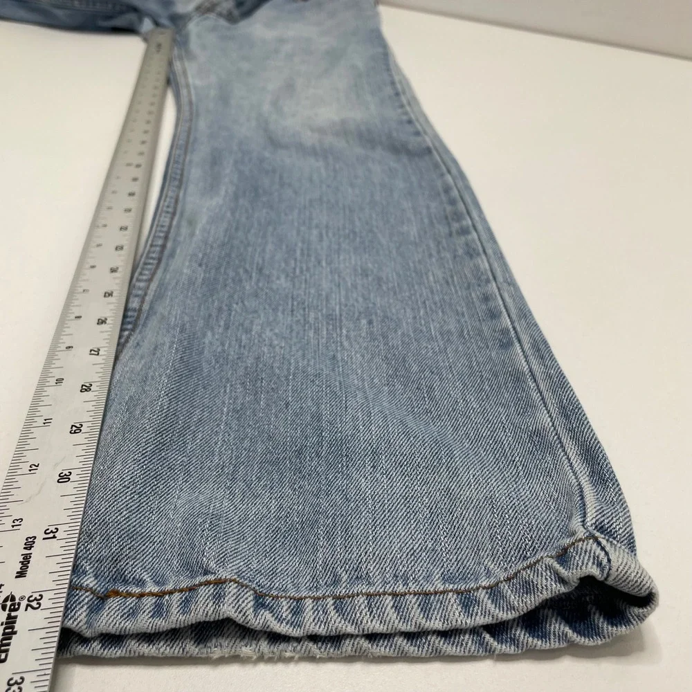 Vtg Y2K Levis 505 Regular Fit Men Jeans 31x34 Light Wash Blue Straight Leg Denim